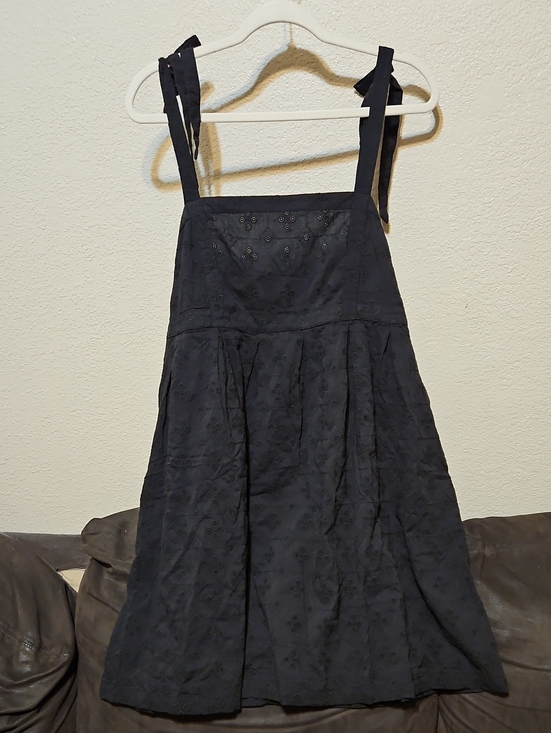 Old Navy Dresses & Skirts - Old Navy Black Eyelet Tie-Shoulder Midi Dress